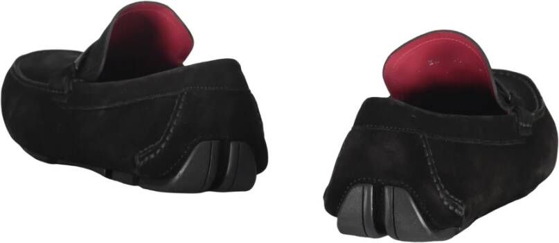 Ferragamo Vierkante Neus Leren Loafers met Rubberen Studs