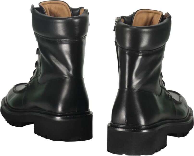 Ferragamo Vierkante Neus Leren Veterschoenen