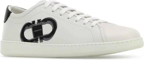 Ferragamo Witte Leren Brandy 1 Sneakers