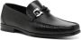 Ferragamo Zwarte a delvormige instaploafers in zwart - Thumbnail 2