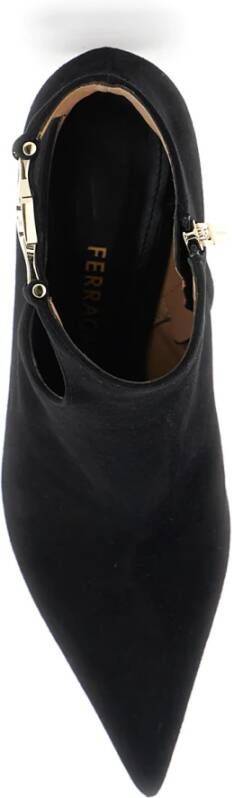 Ferragamo Zwarte Bootie Mid-Hak Agia Laarzen