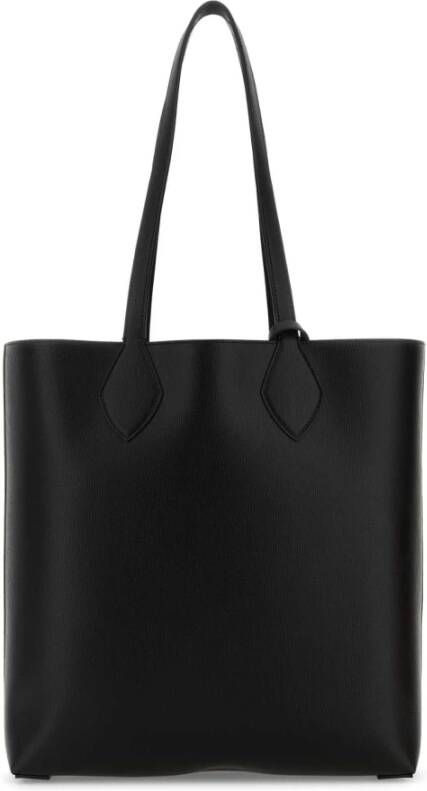 Ferragamo Zwarte leren Allover boodschappentas