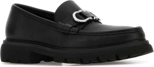 Ferragamo Zwarte Leren Cocoon Loafers