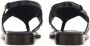 Ferragamo Zwarte platte sandalen met Gancini gesp - Thumbnail 2