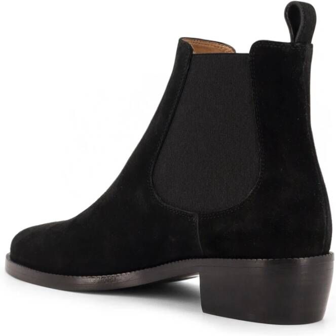 Ferragamo Zwarte Suède Laarzen met Iconisch Detail