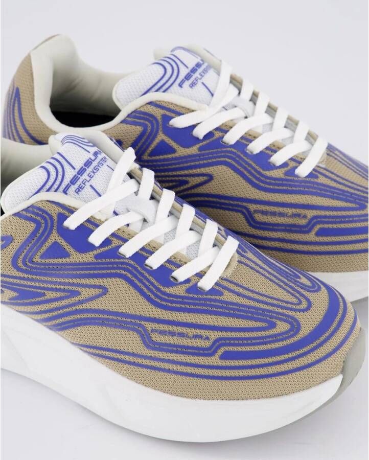 Fessura Beige Paarse Sneaker voor Dames
