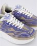 Fessura Beige Paarse Sneaker voor Dames - Thumbnail 2