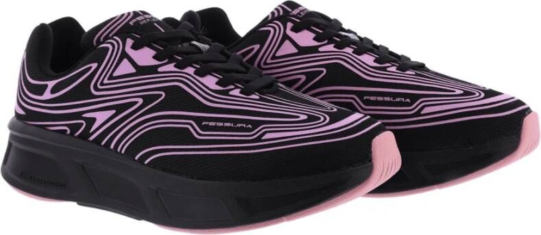 Fessura Dames Runflex 01 Sneaker Zwart Roze Black Dames