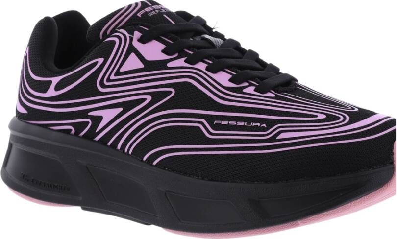 Fessura Dames Runflex 01 Sneaker Zwart Roze Black Dames