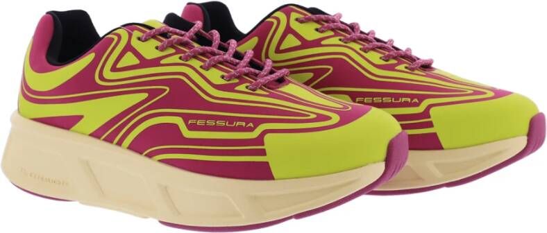 Fessura Dames Runflex 02 Sneaker Geel Roze Yellow Dames