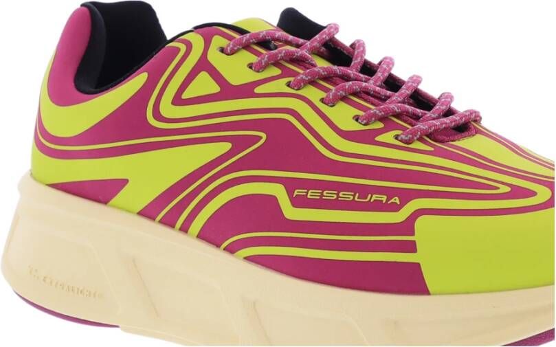 Fessura Dames Runflex 02 Sneaker Geel Roze Yellow Dames