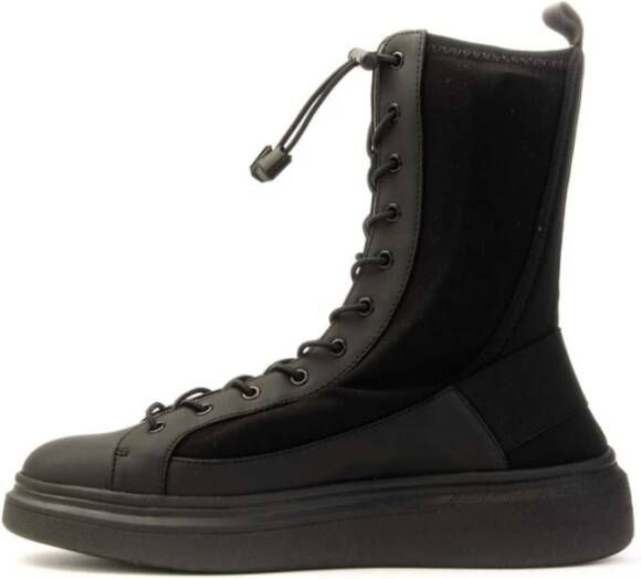 Fessura Hoge Top Army Zwart Sneakers Black Dames