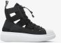 Fessura Lichtgewicht Elastische High Top Sneaker Black Dames - Thumbnail 6