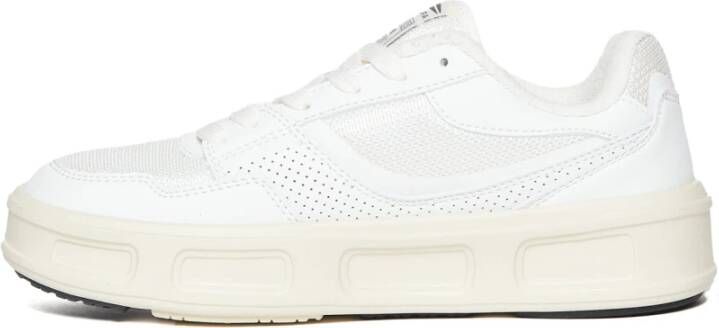 Fessura Witte leren en stoffen sneakers White Dames