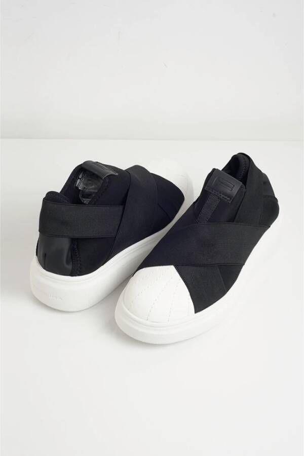 Fessura Zwarte & Witte Elastische Sneaker Edge X Black Dames