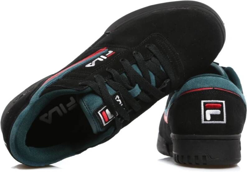 Fila Heren lage schoen in zwart rood