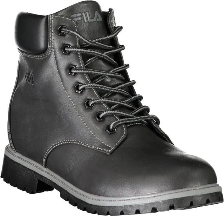 Fila Heren Zwarte Veterschoen met Contrastdetails Black Heren