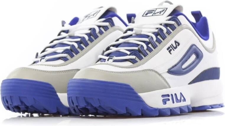 Fila Lage Disruptor Schoen in Wit Marine Grijs Multicolor Heren