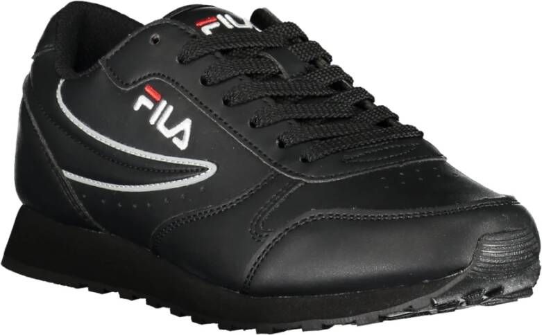 Fila Sportieve Veterschoenen Zwart Contrast Logo Black Dames