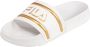 Fila n Flip- Flops Morro Bay Logo Slipper White Gold - Thumbnail 6