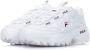 Fila Wit Rood Lage-Top Dames Sneakers White Dames - Thumbnail 3