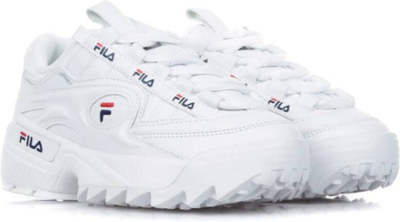 Fila Wit Rood Lage-Top Dames Sneakers White Dames