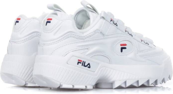 Fila Wit Rood Lage-Top Dames Sneakers White Dames
