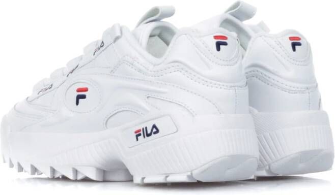 Fila Wit Rood Lage-Top Dames Sneakers White Dames