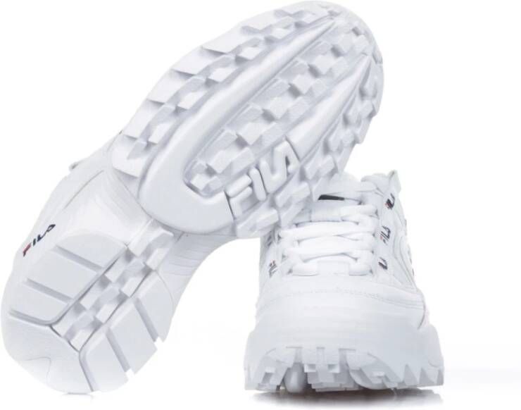 Fila Wit Rood Lage-Top Dames Sneakers White Dames