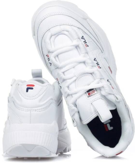 Fila Wit Rood Lage-Top Dames Sneakers White Dames