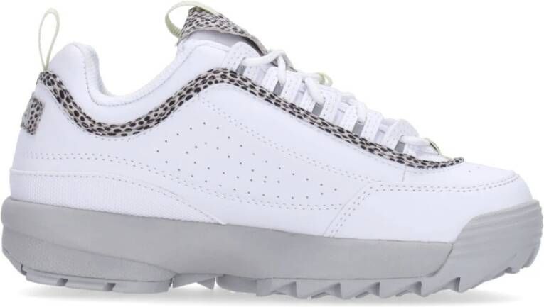 Fila Wit Grijs Violet Lage Top Sneaker White Dames