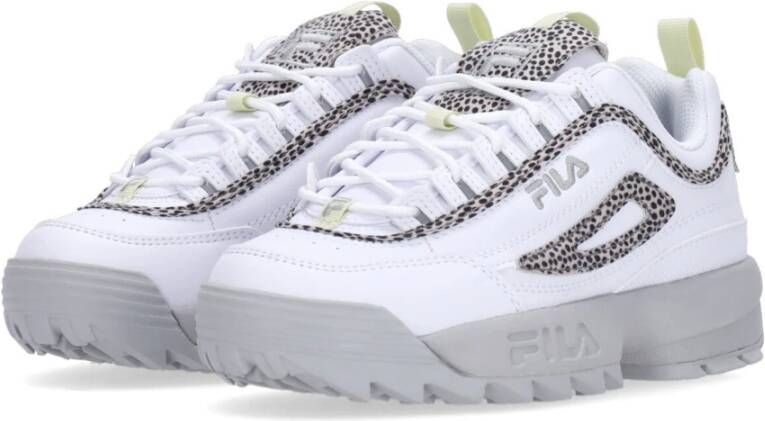 Fila Wit Grijs Violet Lage Top Sneaker White Dames
