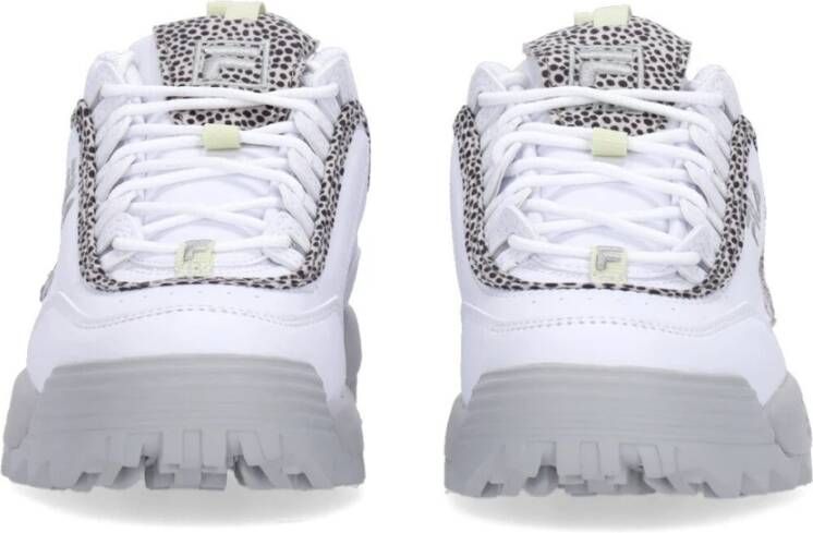 Fila Wit Grijs Violet Lage Top Sneaker White Dames