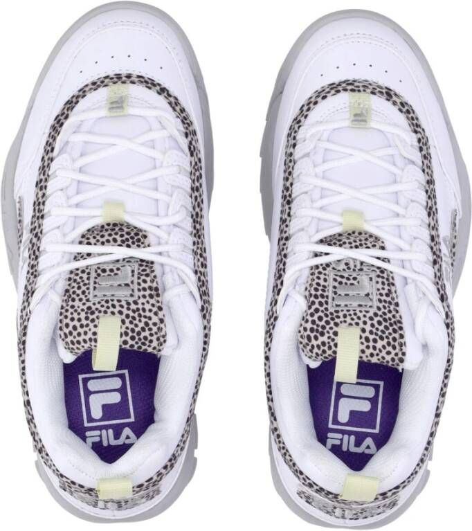 Fila Wit Grijs Violet Lage Top Sneaker White Dames