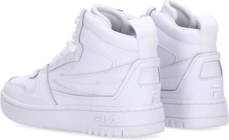 Fila Witte Hoge Top Sneaker Leer Rubber White Dames