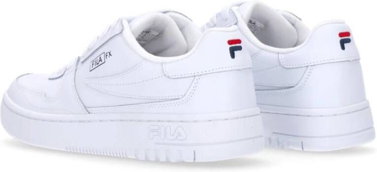 Fila Witte Lage Top Sneaker Leren Rubberen Zool White Heren