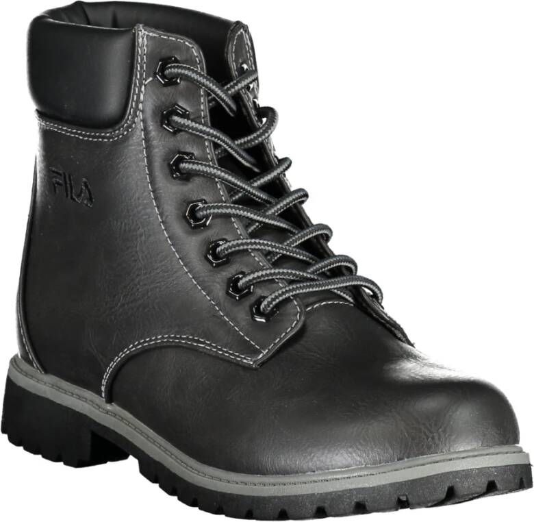 Fila Zwarte Veterschoen voor Dames Geborduurd Black Dames