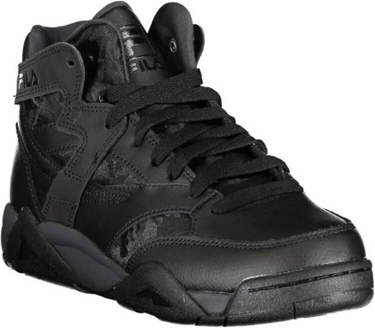 Fila Zwarte Vetersneaker met Contrastdetails Black Dames