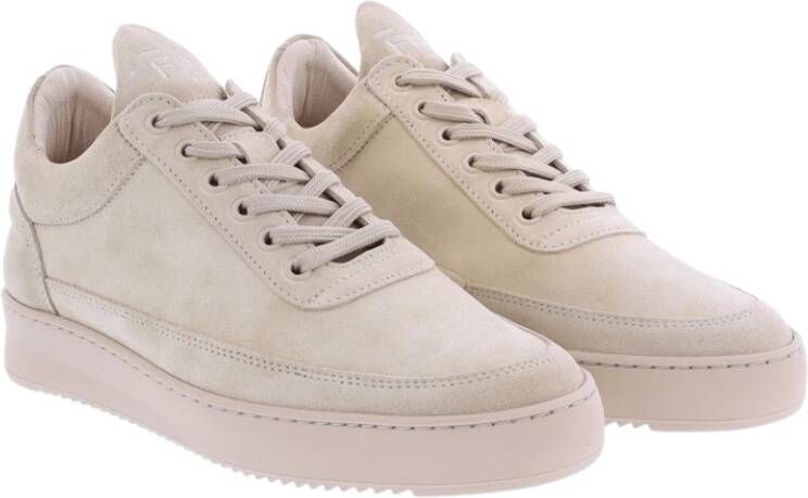 Filling Pieces Beige Suede Low Top Sneaker Beige Heren