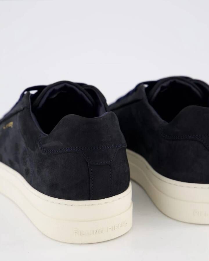 Filling Pieces Blauwe Graan Sneaker Tiebreak Stijl