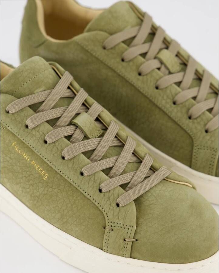 Filling Pieces Groene Grain Sneaker Tiebreak Stijl