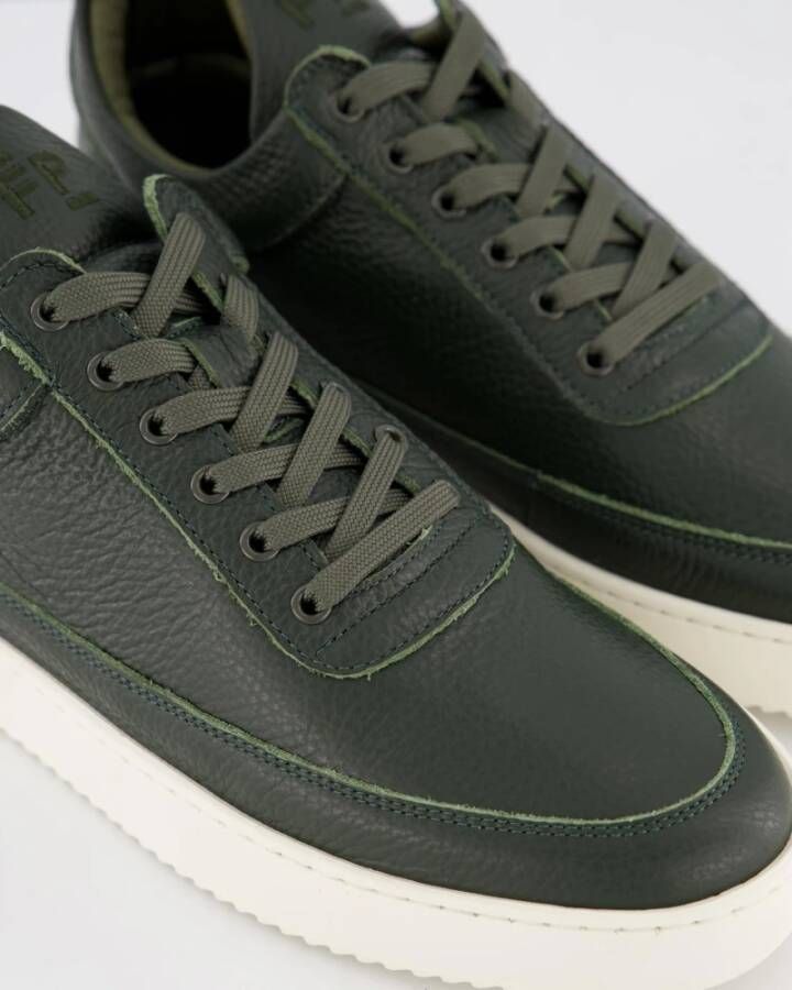 Filling Pieces Groene Lage Top Graan Sneaker