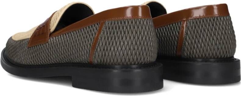 Filling Pieces Groene Textiel Heren Loafers Reed