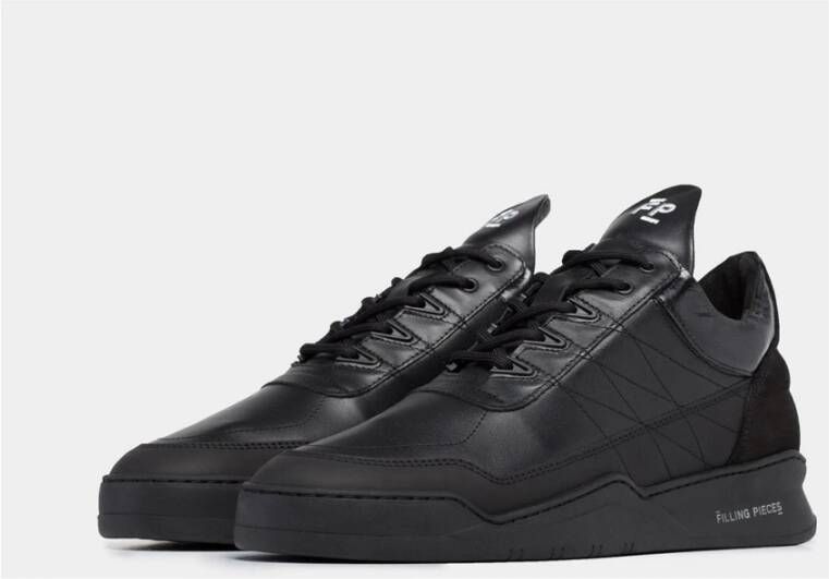 Filling Pieces Handgemaakte Low Top Ghost Tweek Zwart Heren