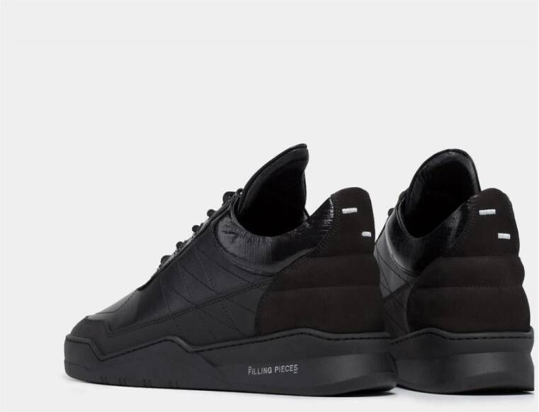 Filling Pieces Handgemaakte Low Top Ghost Tweek Zwart Heren