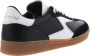 Filling Pieces Zwarte leren sneakers Ronde neus Wit logo Black - Thumbnail 4