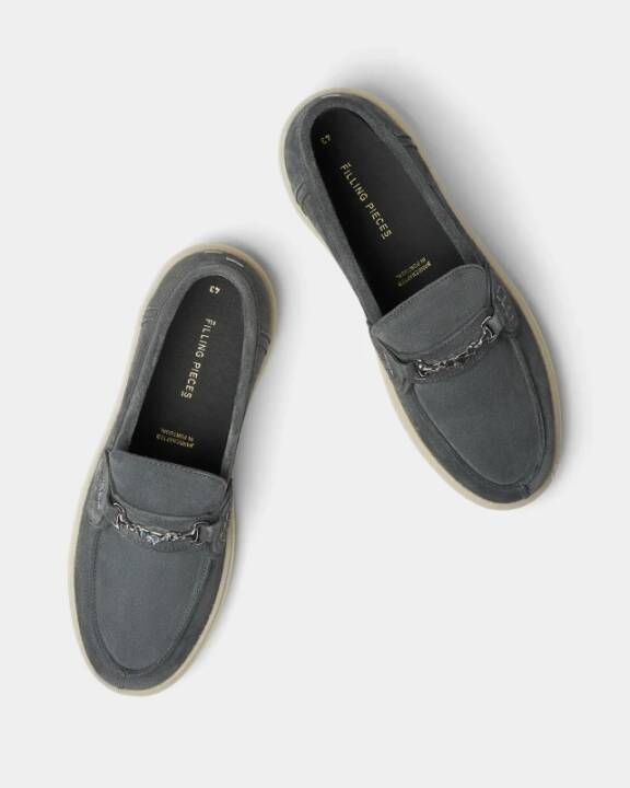 Filling Pieces Kern Loafer Suède Donkergrijs