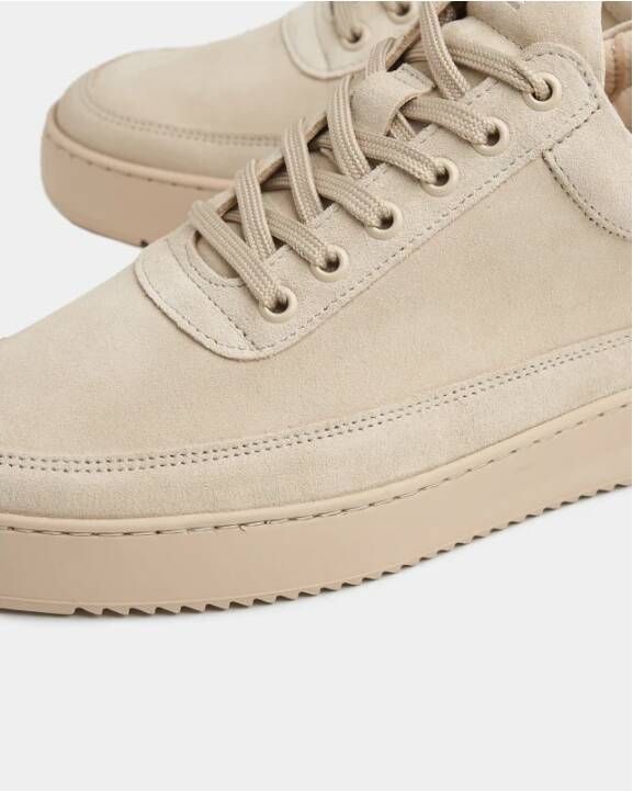 Filling Pieces Lage Top Suède Beige Sneakers Beige Heren