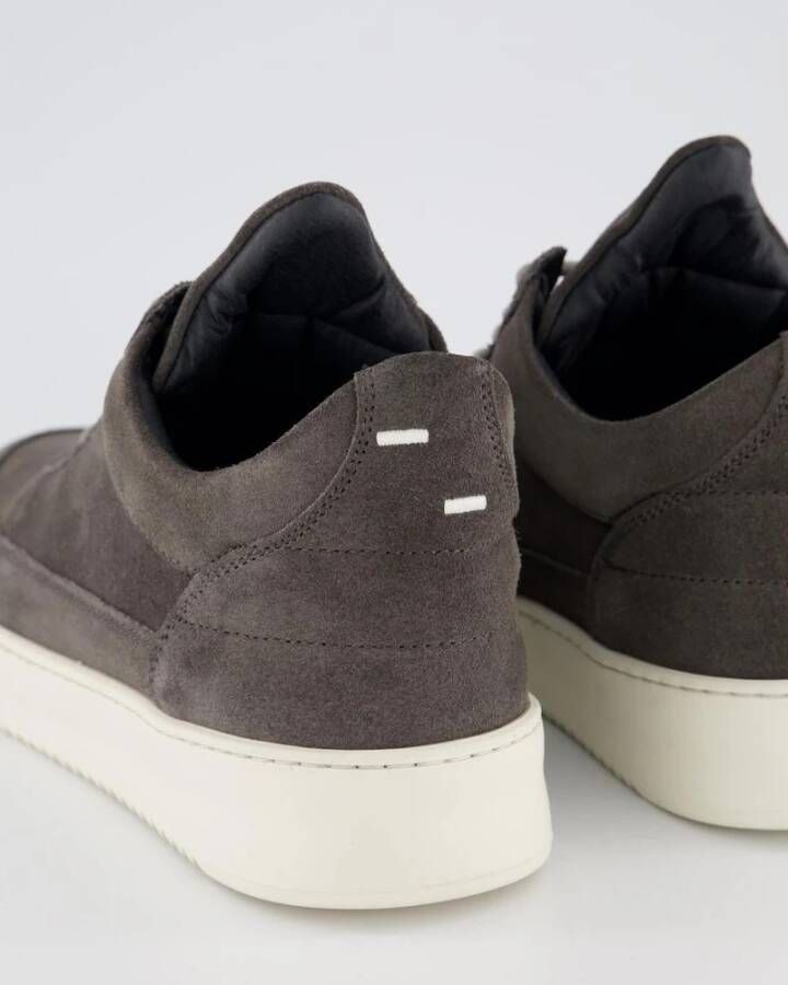 Filling Pieces Lage Top Suède Grijze Sneakers