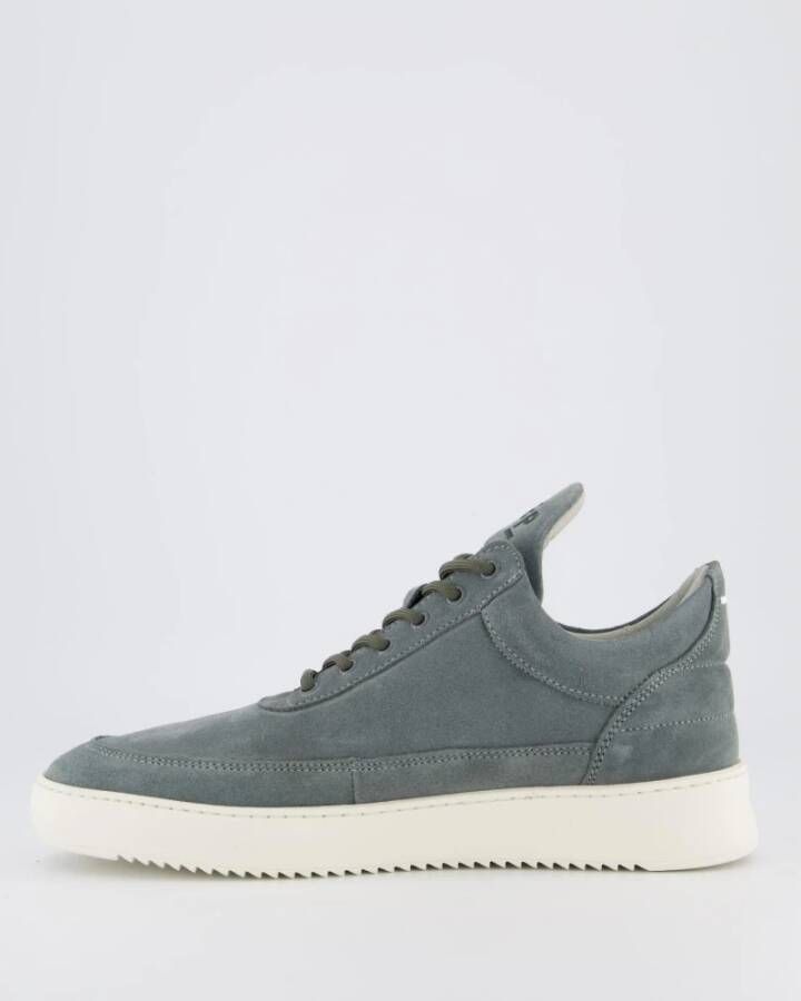 Filling Pieces Lage Top Suède Sneaker Grijs Gray Heren